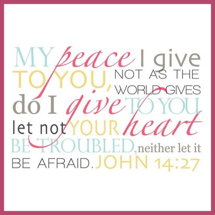 My peace I give to you not as the world gives